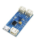 Hella Compact Two Pack Mini Solar Lipo Charger Board Featuring Cn3065 Lithium Battery Management Chip With Micro Usb Hookup For Straight Up Reliable Diy Power Gear on blue circuit board.