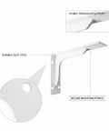 Beefy Q235 Steel Triangular Bracket For Floating Desks And Wall Shelves Black Or White 1 Unit, showing durable steel and mounting holes