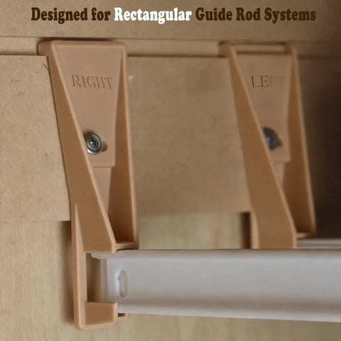 Drawer Guide Mounting Bracket Set for Left and Right Sides Replacement Rear Drawer Track Support for Kitchen and Bathroom Cabinets