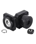 Beefed Up Ballscrew End Support Bearing Unit For CNC Machines FF10 FK10 FF12 FK12 FF12 C5 One Piece End Support For Ball Screw Systems High Precision Durable Smooth Alignment Easy Mount, black CNC ball screw bearing support with lock nut