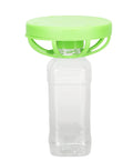 Slick Automatic Reptile Water Bowl And Tortoise Water Dish Featuring Rock Solid Plastic Build For Hassle Free Hydration For Turtles Lizards And Your Chill Pets, green refill bottle with cap.