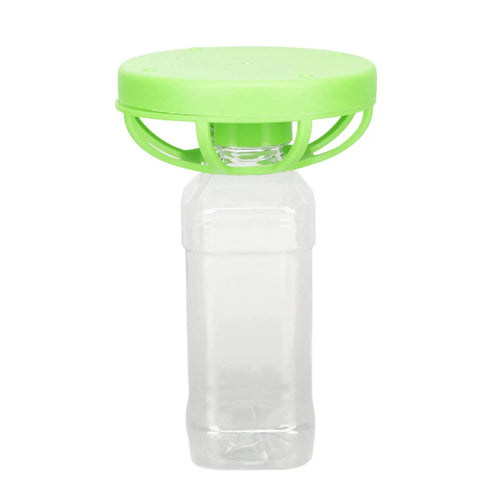 Slick Automatic Reptile Water Bowl And Tortoise Water Dish Featuring Rock Solid Plastic Build For Hassle Free Hydration For Turtles Lizards And Your Chill Pets, green refill bottle with cap.