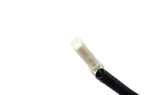 Close-up of GM Automatic Transmission Wiring Harness Replacement Kit with durable sheath and plug, color coded for easy install.