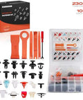Honda CR-V 2002-2011 Grab-and-Go 230 Piece Car Body Must-Have Fastener Kit with removal tool and 23 sizes in box.