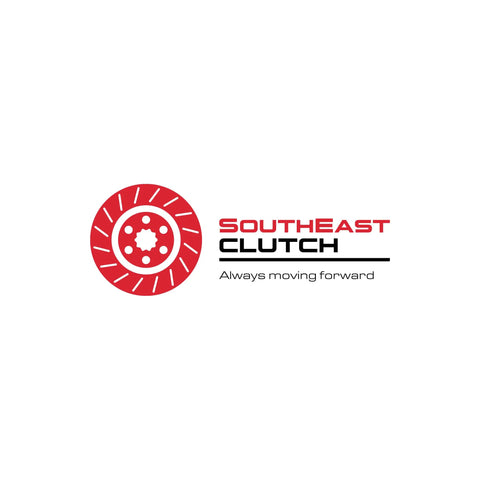Southeast Clutch logo featuring a red circular design and tagline 'Always moving forward', related to clutch products.