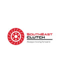 SOUTHEAST CLUTCH logo featuring a red circular design with a clutch disc and the text 'Always moving forward'.