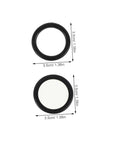 Premium Stethoscope Replacement Diaphragm Assembly Ring With Spot On Acoustic Membrane, 3.5cm black ring for medical diagnostics.