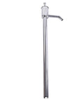 Asixxsix Heavy Duty Stainless Steel Manual Drum Pump for Oil, Water, and Acetone Transfer, 180L to 300L barrels, side view.