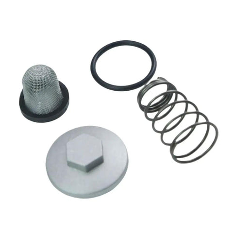 Premium Oil Drain Plug Filter Kit For GY6 50-150cc PCX125 Scooter Moped ATV And 139QMB Motorcycle Engine Quick Change Setup, mesh filter, O-ring, spring, plug