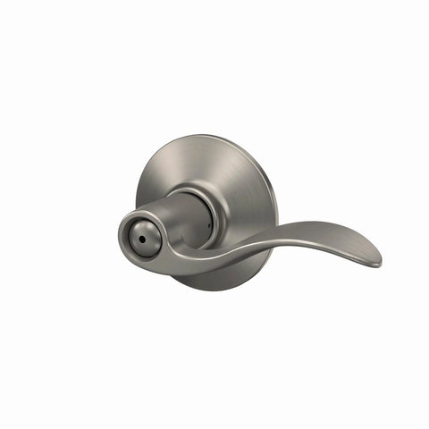 Accent Door Lever Privacy Lock For Bedroom And Bathroom Satin Nickel Finish No Brainer Install Push Button Privacy Lock With Inside Unlock