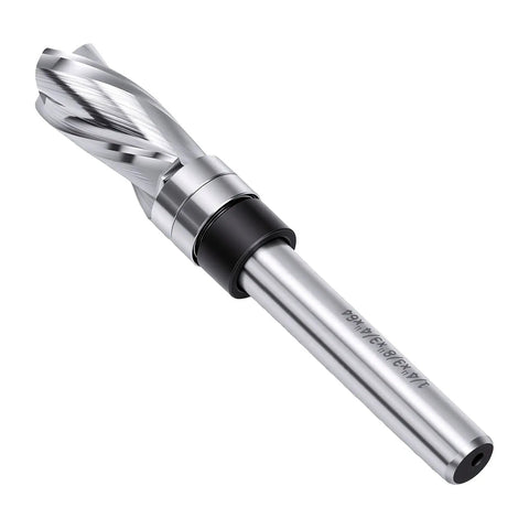 Premium Flush Trim Router Bit With Top Bearing For Perfect Wood Trimming Features 1/4 Inch Shank And 3/8 Inch Cutting Diameter Plus 3/4 Cut Length Using Tungsten Carbide Blades