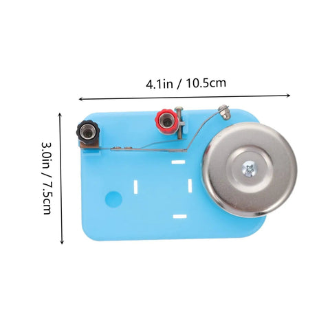 Two Piece Physics Experiment Electric Bell Electromagnet Teaching Instrument for Junior Students on blue plastic base