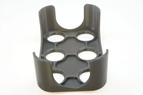 CNC Collet Tool Holder Rack For CAT40 BT40 NMTB40 40 Taper Systems Holds Up To 6 Tools, durable plastic construction, top view.