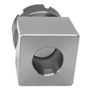 ER32 Square Collet Block And Holder For CNC Lathe And Engraving, 0.005 mm Precision Carbon Steel Workholding, front view