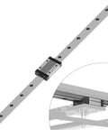 Compact 100mm To 500mm Linear Rail Slide With Black Carriage High Precision Guide 1 Piece H350mm Length Built For Go To DIY Projects And Small Machinery Motion
