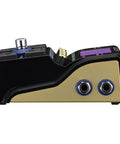 Side view of MS 80IR Plus MultiStomp Amp And Cabinet Modeler Pedal with 23 amp models, showing input and output jacks.