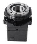 Hollow Rotary Actuator Built Tough With 10 To 1 Gear Ratio And Nema 23 Stepper Motor for precision positioning, shown from top angle