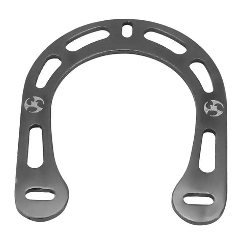 Rock Solid Aluminum Alloy Brake Boosters With Mounting Screws For V Brake Mountain Bikes Heavy Duty Premium Grade Brake Hardware Upgrades No Sweat Quick Install Black Finish, close-up view of black aluminum booster.