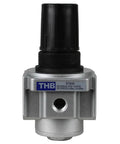 Top Shelf Air Pressure Regulator Valve For Compressor With Included Dial Gauge And Quick Lock Knob in aluminum, 7-225 PSI, durable and precise