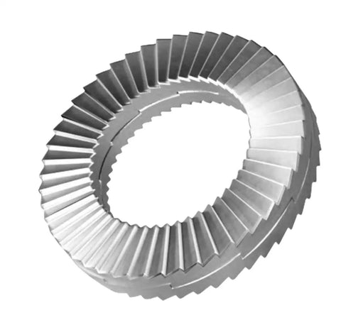 Top Tier Double Layer Self Locking Washers Made From 304 Stainless Steel with spiral design for grip to stop loose bolts.