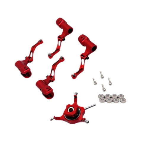 RC Helicopter Swashplate Set Leaf Clip Replacement Aluminum Plug And Play Easy Install For K124 And K170 Red Spare Part
