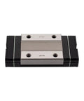 Rock Solid SHW35CA Linear Guide Block Slider Bearing top view showing metal and black plastic build for CNC projects.