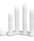 No Sweat Batch Of 1000 M5x6 Metric Nylon Hex Screws In Non Conductive Pa66 Plastic For Chemical Resistant Circuit Board And Auto Maintenance That Totally Nails It, showcasing various lengths and hex heads.