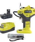 18 Volt One Plus Tire Inflator Bundle With Battery And Charger And Buho Flashlight For Fast On The Go Tire Air Pump Kit