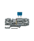 Image of 2 Position Fuse Terminal Block Model 2006-1681 With 7.5mm Pull-Spring Clamp, 20-8 AWG Wire Range, showing fuse slot and components.