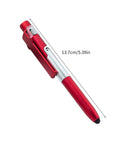 5 Must-Have Multifunctional Ballpoint Pens With 4-In-1 Writing, LED Light, Foldable Phone Stand, Smooth Fast-Dry Ink, Smudge-Resistant, Clip On Pocket Or Notebook, Lightweight Desk Accessory Gift, red 13.7cm pen
