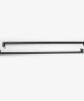 Black Stainless Steel 72 Inch Flat Bar Door Pull Dope Modern Square Rectangle Handle For Interior Exterior Doors, Shower Glass, Sliding Barn Doors, Contemporary Finish, Compatible With 3.3 Inch Thick Doors And 1.65 Inch Projection on plain background