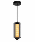 Alabaster Pendant Lights, Smoky Gray Glass Pendant Light Fixtures with hand-blown smoked gray glass and natural cloud stone.