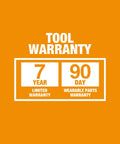 Warranty information for Pneumatic 16 Gauge Wide Crown Stapler For Construction Projects And Heavy Duty Roofing Sheathing Truss Assembly