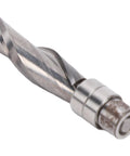 Heavy Duty 1/4 Inch Flush Trim Router Bit With Up Down Spiral Design And Tungsten Carbide close-up showing spiral design and bearings.