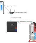 WiFi Water Level Sensor With Local Gateway And Remote App Access, tank level display with phone and router