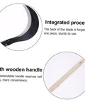 Grass Scythe With Manganese Steel Blade And Long Handle For Easy Weeding And Lawn Care showing integrated blade and wooden handle