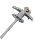 Zinc Alloy T Handle Lock With Rear Fix, Keyed Differ For Caravan RV Trailer Shed And Campervan, Silver, weatherproof