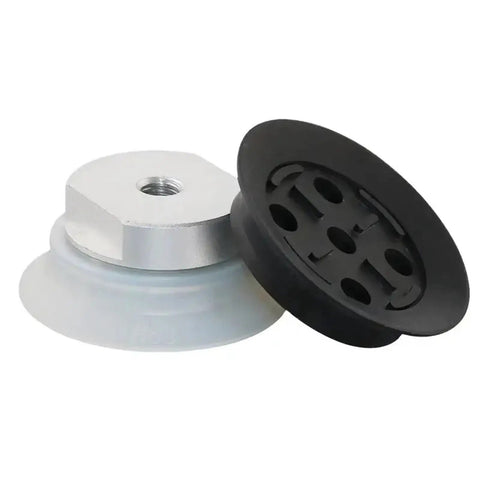 Heavy-Duty Vacuum Sucker Manipulator For Industrial Use With Pneumatic Suction Cups featuring a rubber suction cup and aluminum base.