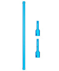 Aluminum Center Drive Shaft With Diff Joint Cups Upgrade Kit For Tamiya TT01 TT01D RC Car, blue alloy shaft and cups