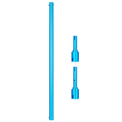 Aluminum Center Drive Shaft With Diff Joint Cups Upgrade Kit For Tamiya TT01 TT01D RC Car, blue alloy shaft and cups