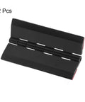 Pair Of Hella Durable Acrylic Hinges For Cabinets Drawers And Displays 75X45Mm Self Adhesive Black Piano Folding Hinges close up view