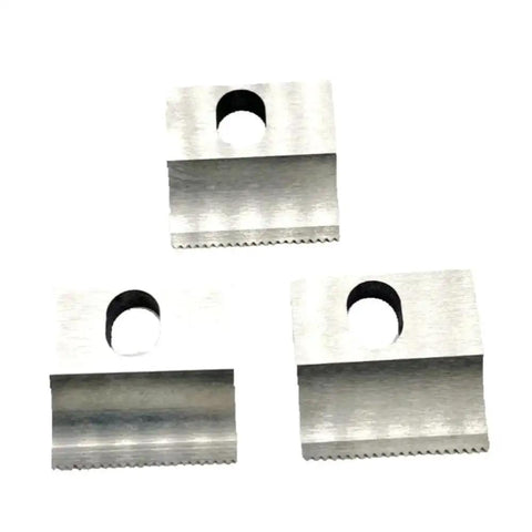 Replacement Cutter For V6 Q1 Q2 Battery Powered Plastic Strapping Tool Q0078 Spare Part 3 Pack Fits JD13 JD16 JDC1 Tools Easy Install Durable Blade For Quick Strapping Tasks; 3 metal blades