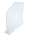 Deluxe Acrylic Splash Guard 24 X 18 Inch, Tough As Nails Shield, clear 24x18 inch acrylic panel with angled top edge, side view
