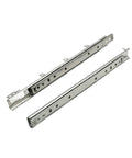 Top Mount Telescopic Drawer Slides Two Section 27 Mm Wide Zinc Plated Steel Hanging Drawer Rail for Kitchen Cabinets and Dining Rooms
