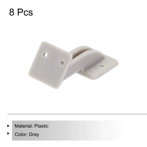 RC Hatch Hinges 1.5 Inch By 0.35 Inch Adjustable Hinge Set For RC Airplanes 8 Pack Plastic Gray With Movable Rod Axis