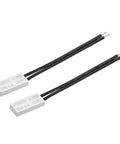 Normally Closed Temperature Switch 130C 5A 250V Thermostat NC Thermal Control Switch For Home Appliance And Industrial Equipment Easy Install Quick Response Sensor Reliable Pro Grade Durable Auto Temperature Switch 2 Pack, two wired sensors