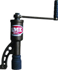 Nut Buddy AME Intl side view automotive nut removal tool with lever, textured metal body and blue base