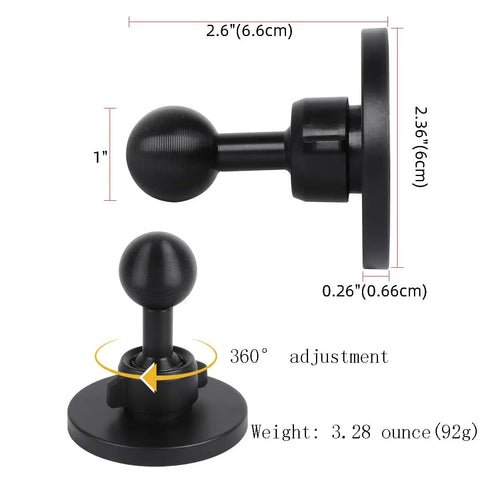 Beefy Strong Magnetic Phone Holder Base With 1 Inch Ball For MagSafe iPhone 17 16 15 14 13 Series Compatible With RAM Mounts