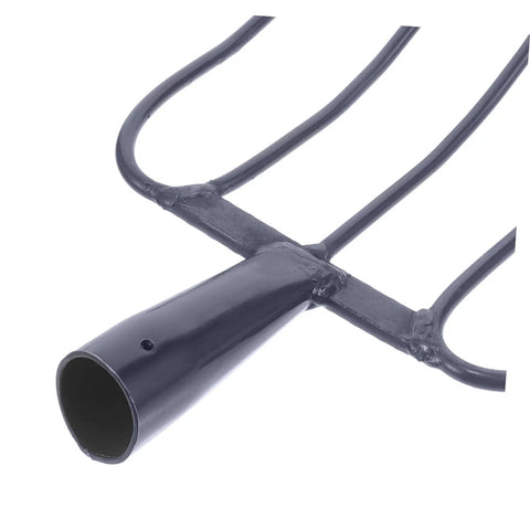 Close-up of Handheld Manure Fork Multi Functional Farm Tool For Easy Lawn Maintenance And Manure Clearing With Iron Construction