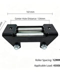 4 Roller Fairlead For Ford F-250 Winch System 2016-2026, Heavy Duty Steel Cable Guide, 2000 Lb To 12000 Lb Capacity, Durable Q235 Steel Frame And 20 Steel Rollers. black steel 4-roller fairlead, 161mm wide, 124mm hole spacing, 4500lb
